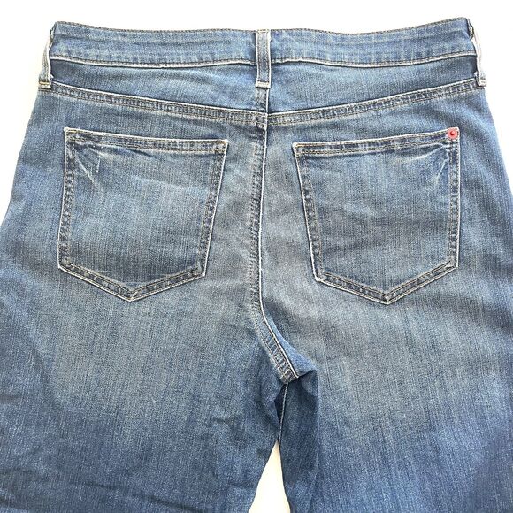 SPANX The Slim-X Casual Cuffed Denim Mid-High Rise Ankle Jeans Blue - Picture 11 of 12